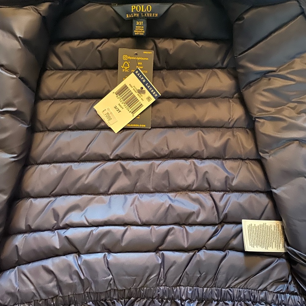 NWT Girl's Ralph Lauren Polo Light Weight Puffer Jacket w/Skirted Hem - Picture 5 of 6